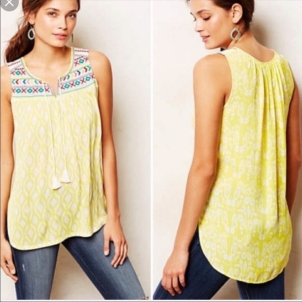 Anthro colorful yellow tank(long)